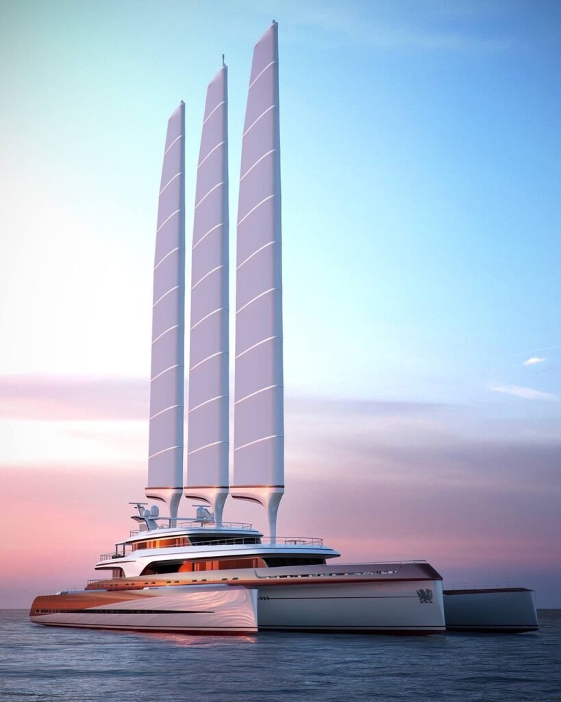 trimaran, yacht, sailing, sailing ship, sailing boat, sailing yacht, super trimaran, superyacht, nature, luxury, luxurious, luxury boat, sea, ocean